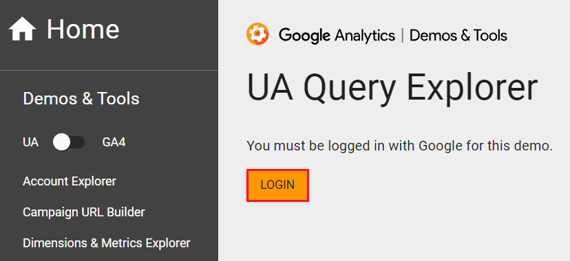 UA Query Explorer