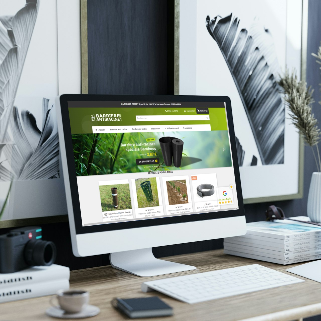Site E-commerce Barrière Anti-Racine